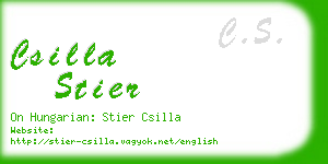 csilla stier business card